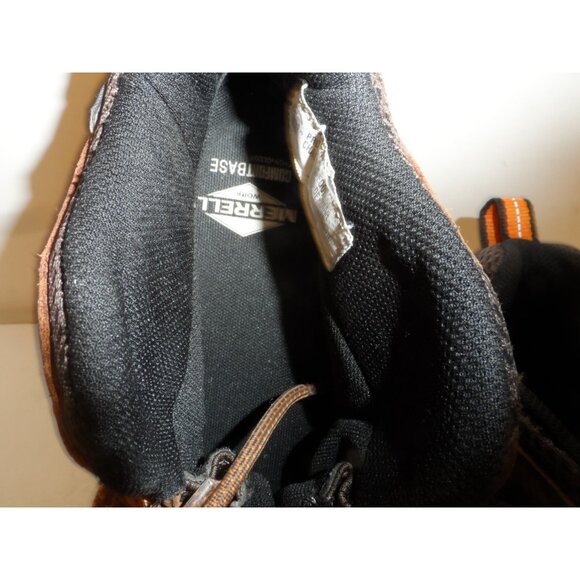 MERRELL Men's MOAB 2 VERTEX MID Waterproof Composite Toe Work Boot Brown 9.5W - Picture 8 of 9